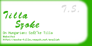 tilla szoke business card